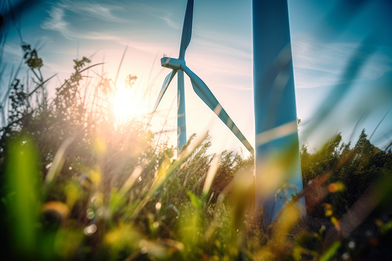 tuulimylly ja nurmea